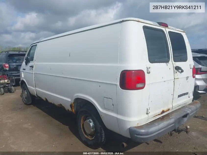 1994 Dodge Ram Van B250 VIN: 2B7HB21Y9RKS41211 Lot: 42172009