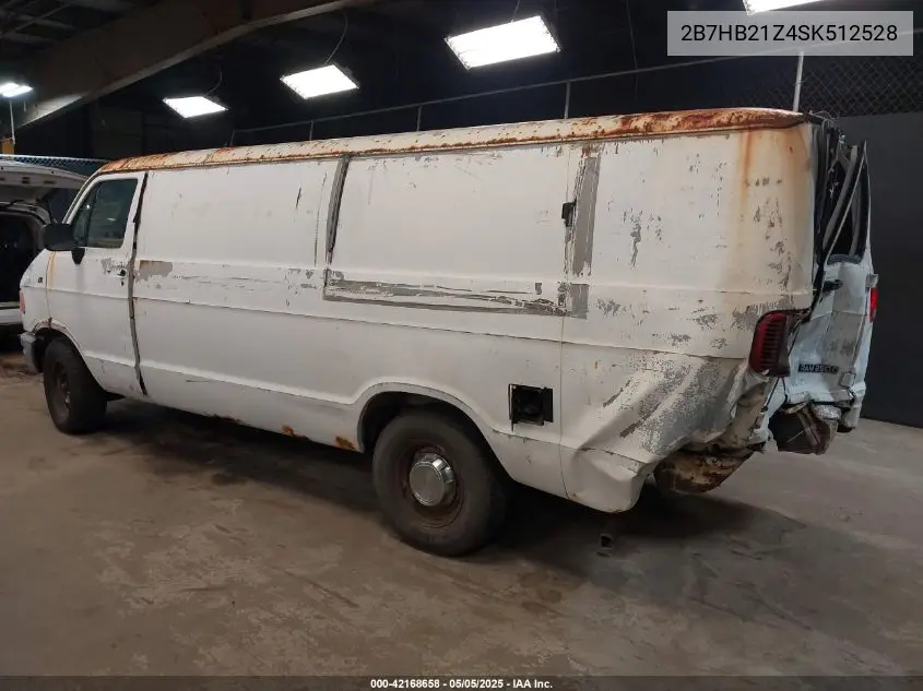 1995 Dodge Ram Van B2500 VIN: 2B7HB21Z4SK512528 Lot: 42168658