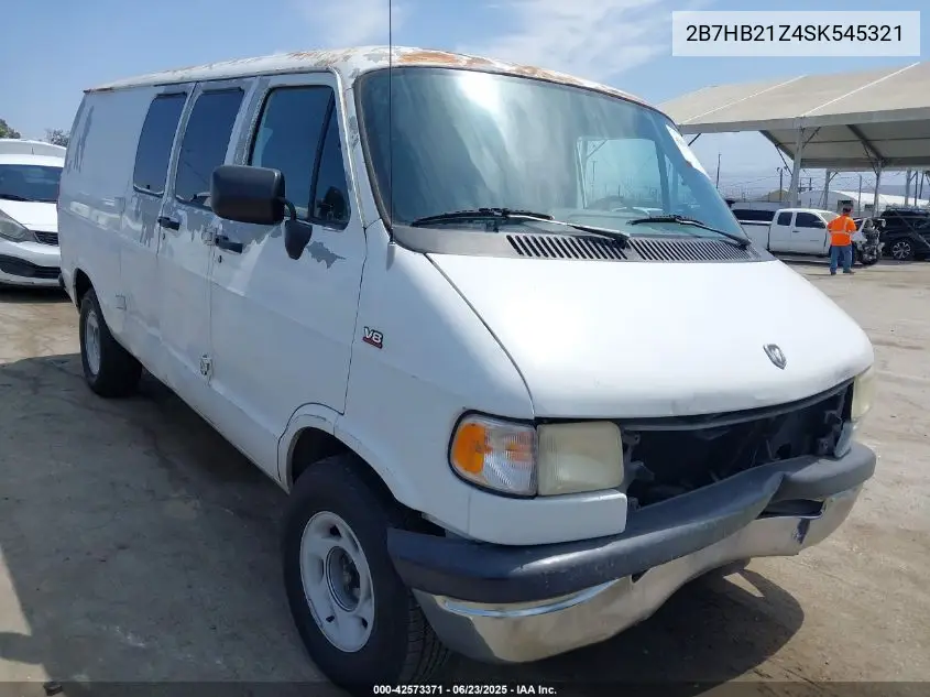 1995 Dodge Ram Van B2500 VIN: 2B7HB21Z4SK545321 Lot: 42573371