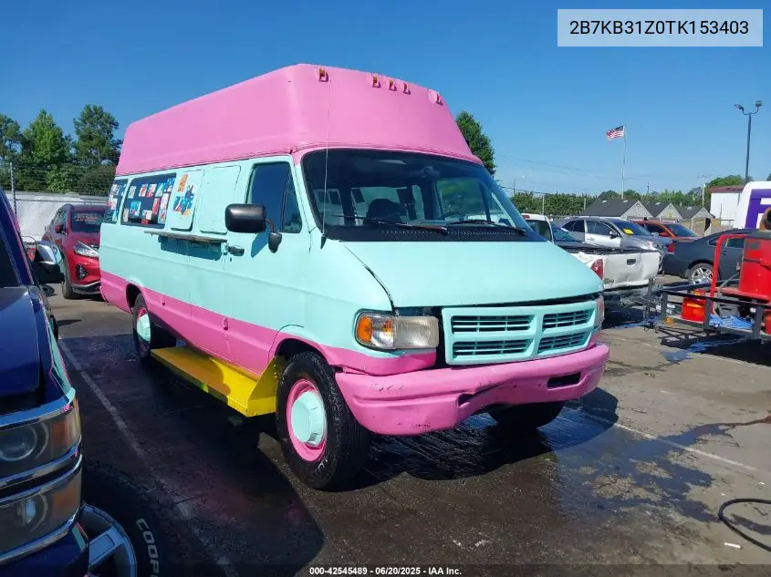 1996 Dodge Ram Van B3500 VIN: 2B7KB31Z0TK153403 Lot: 42545489
