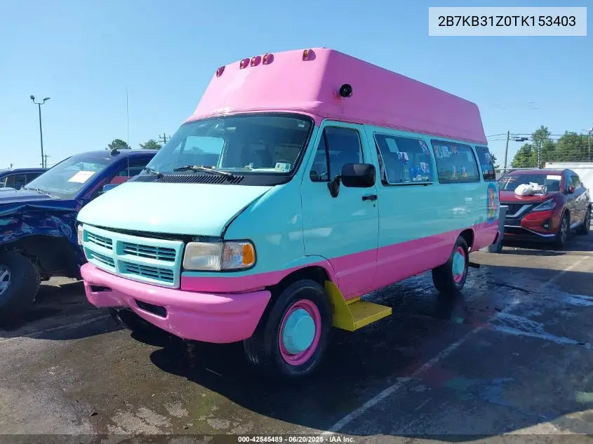 1996 Dodge Ram Van B3500 VIN: 2B7KB31Z0TK153403 Lot: 42545489