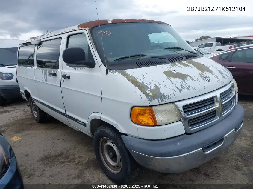 2001 Dodge Ram Van 2500 Conversion VIN: 2B7JB21Z71K512104 Lot: 41462438