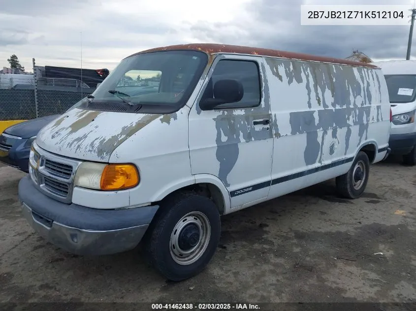 2001 Dodge Ram Van 2500 Conversion VIN: 2B7JB21Z71K512104 Lot: 41462438