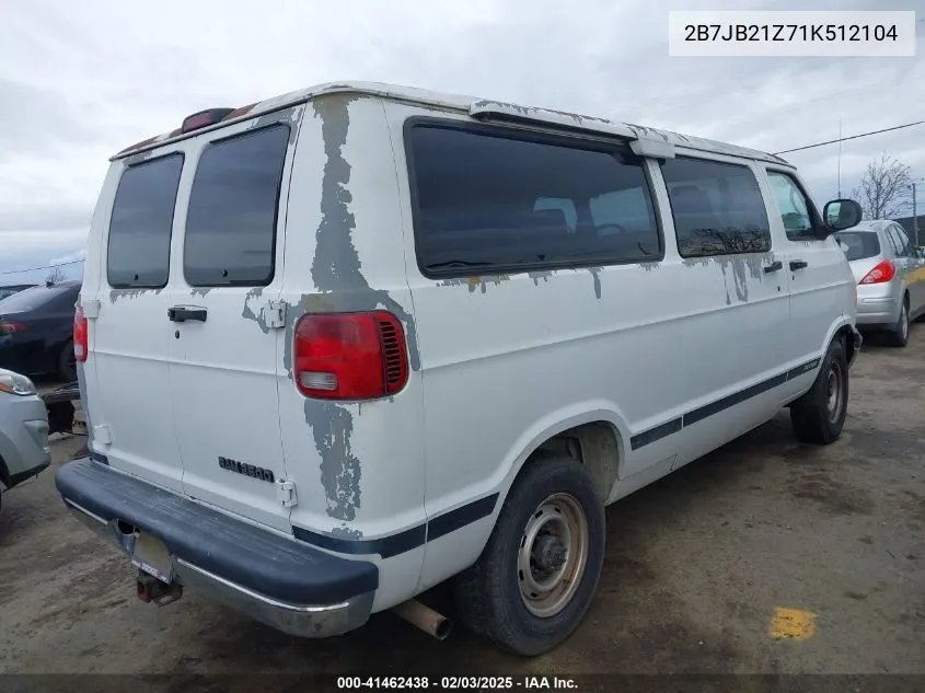 2001 Dodge Ram Van 2500 Conversion VIN: 2B7JB21Z71K512104 Lot: 41462438