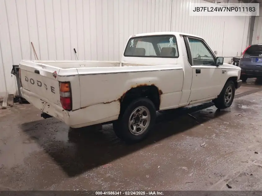 1992 Dodge Ram 50 VIN: JB7FL24W7NP011183 Lot: 41586341