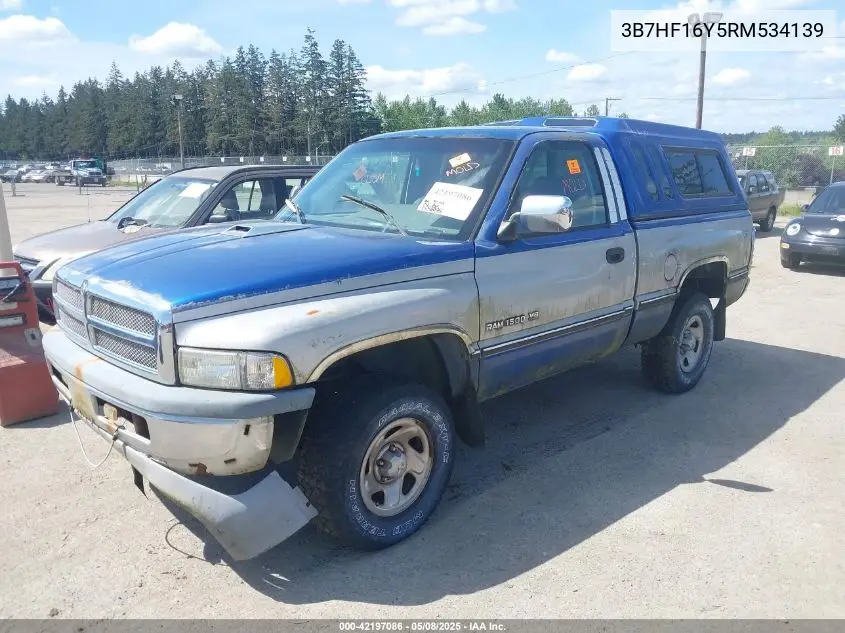 1994 Dodge Ram 1500 VIN: 3B7HF16Y5RM534139 Lot: 42197086