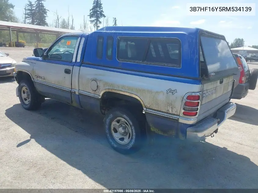 1994 Dodge Ram 1500 VIN: 3B7HF16Y5RM534139 Lot: 42197086