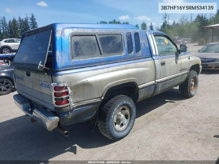 1994 Dodge Ram 1500 VIN: 3B7HF16Y5RM534139 Lot: 42197086