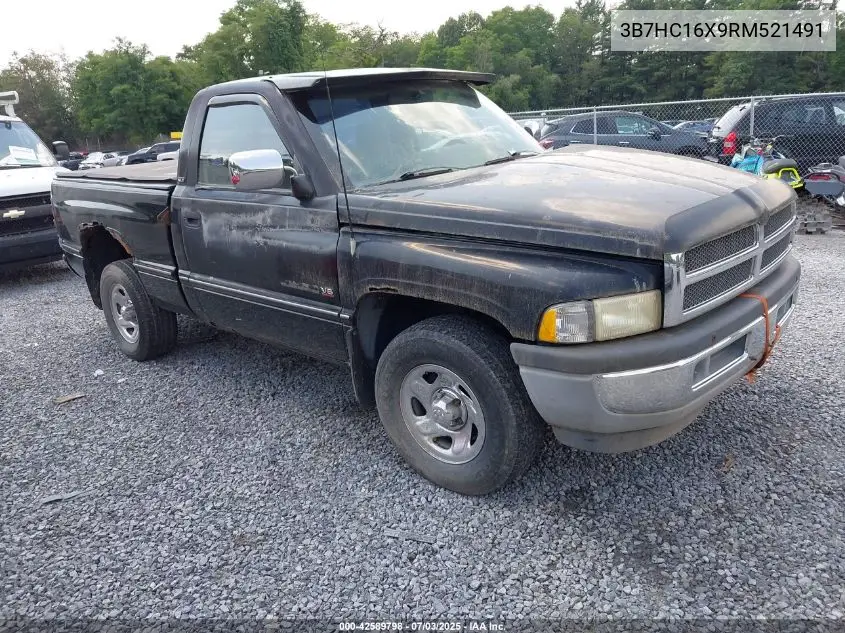 1994 Dodge Ram 1500 VIN: 3B7HC16X9RM521491 Lot: 42589798