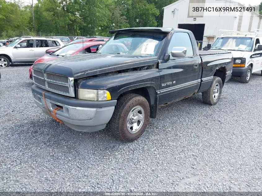 1994 Dodge Ram 1500 VIN: 3B7HC16X9RM521491 Lot: 42589798