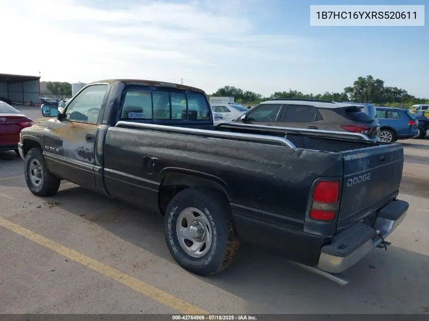 1994 Dodge Ram 1500 VIN: 1B7HC16YXRS520611 Lot: 42764906