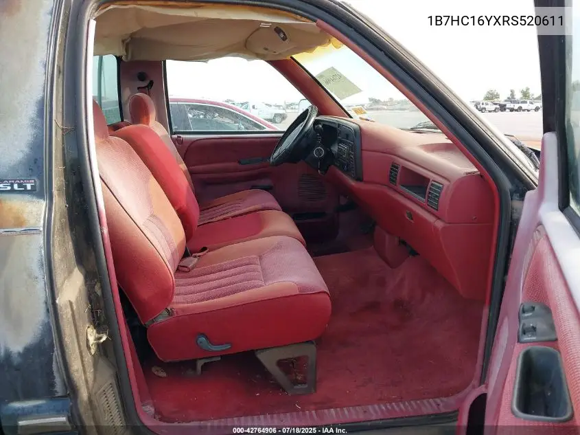 1994 Dodge Ram 1500 VIN: 1B7HC16YXRS520611 Lot: 42764906