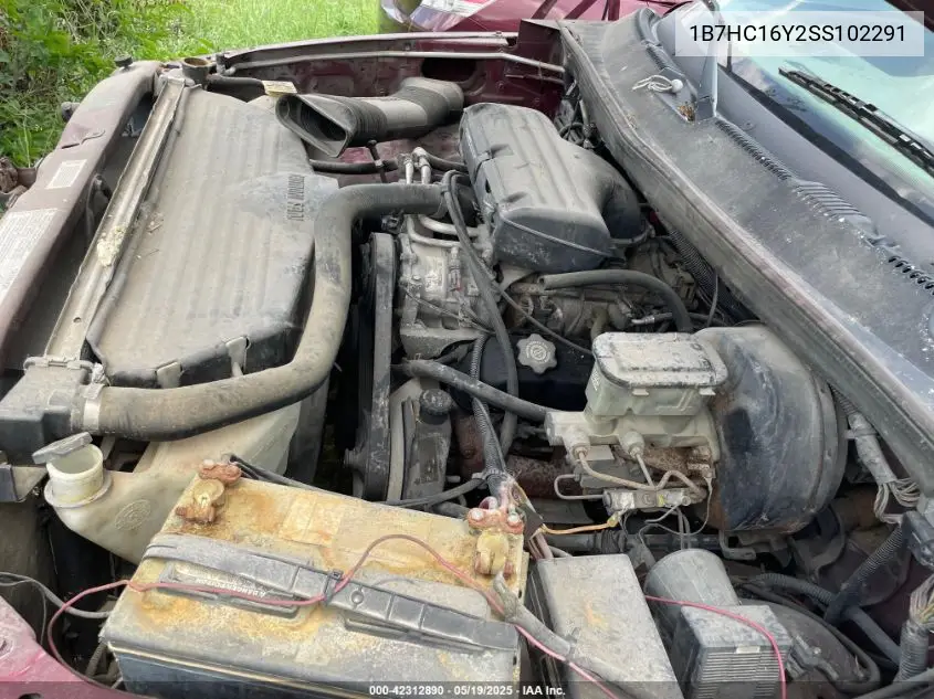 1995 Dodge Ram 1500 VIN: 1B7HC16Y2SS102291 Lot: 42312890