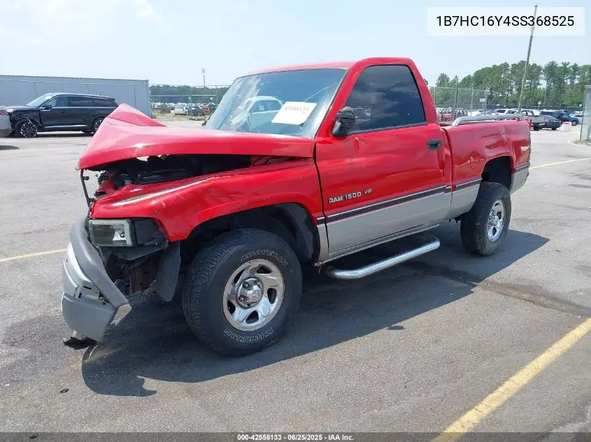 1995 Dodge Ram 1500 VIN: 1B7HC16Y4SS368525 Lot: 42558133