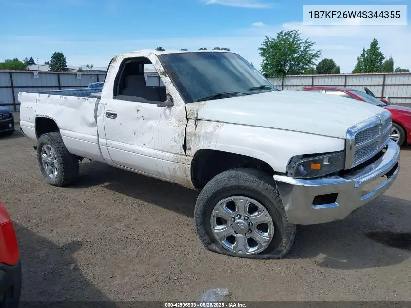 1995 Dodge Ram 2500 VIN: 1B7KF26W4S344355 Lot: 42596939