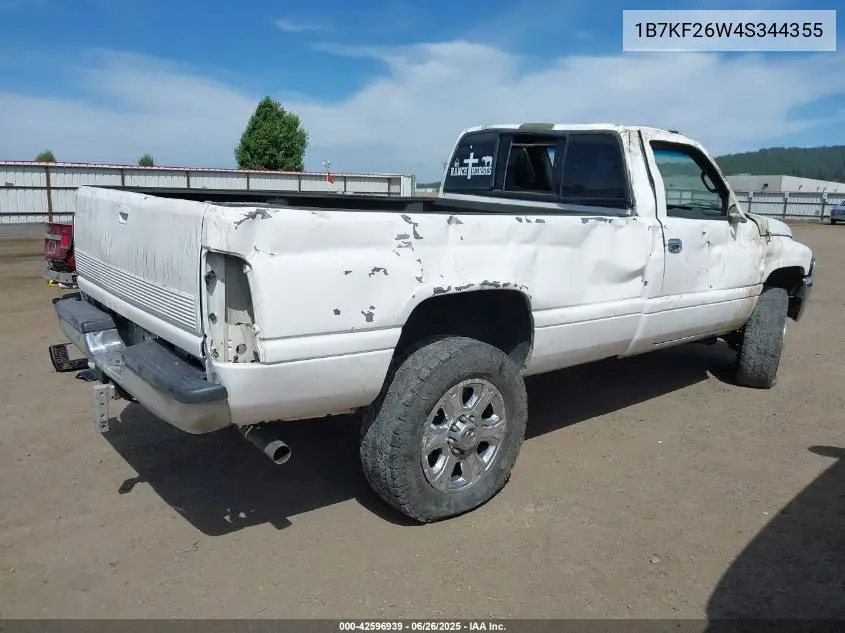 1995 Dodge Ram 2500 VIN: 1B7KF26W4S344355 Lot: 42596939