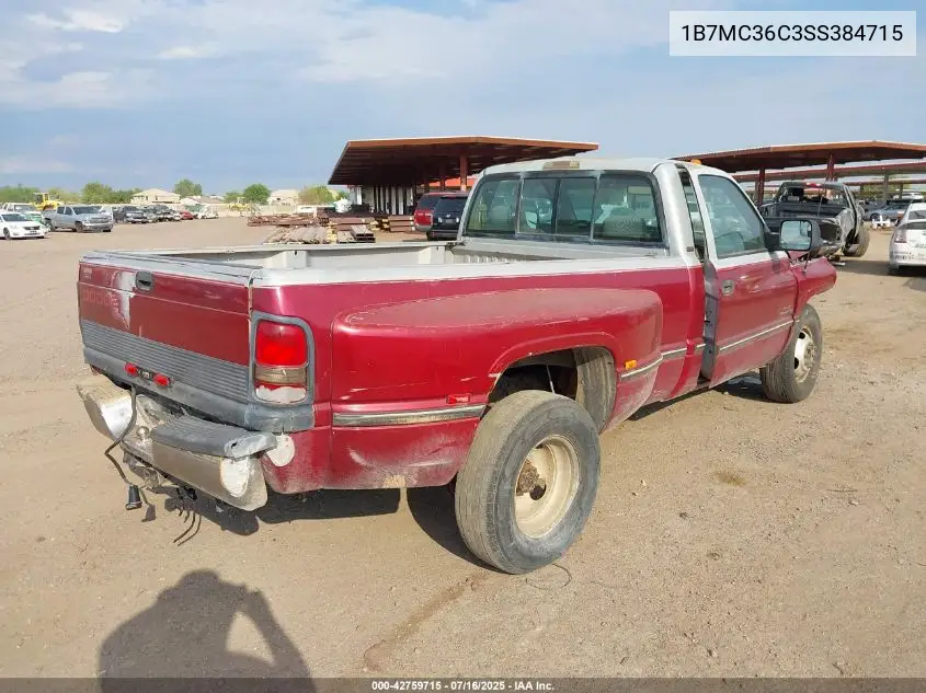 1995 Dodge Ram 3500 VIN: 1B7MC36C3SS384715 Lot: 42759715