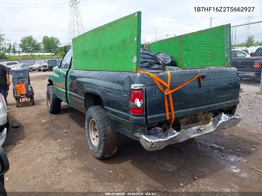 1996 Dodge Ram 1500 VIN: 1B7HF16Z2TS662927 Lot: 42169308