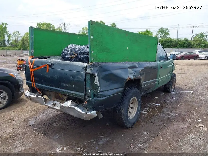 1996 Dodge Ram 1500 VIN: 1B7HF16Z2TS662927 Lot: 42169308