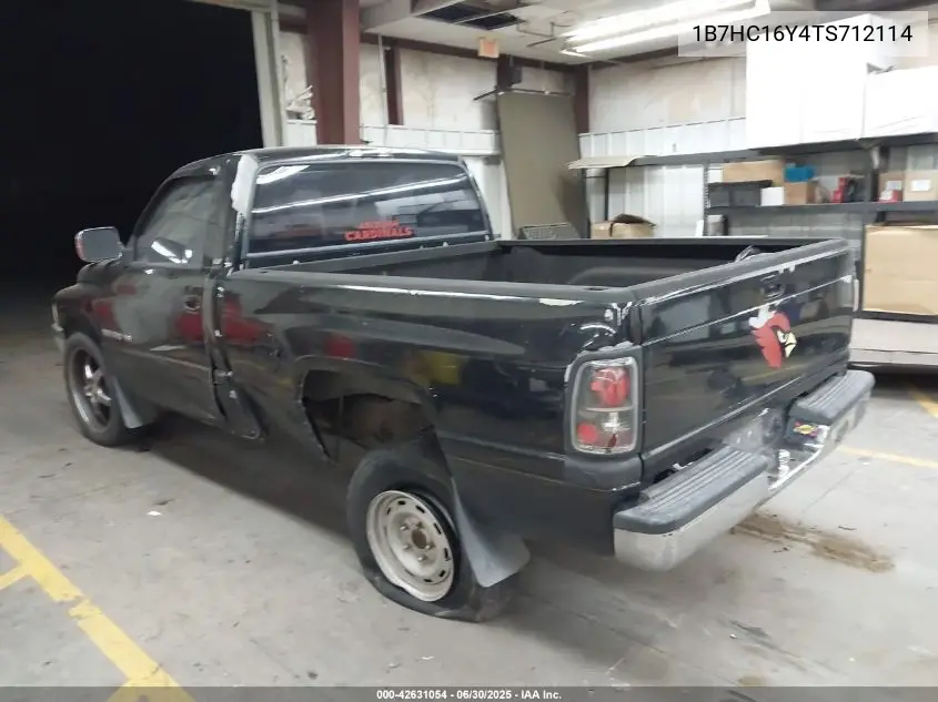 1996 Dodge Ram 1500 VIN: 1B7HC16Y4TS712114 Lot: 42631054