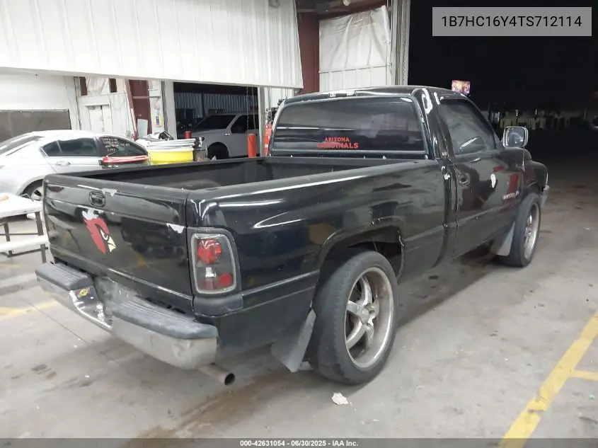 1996 Dodge Ram 1500 VIN: 1B7HC16Y4TS712114 Lot: 42631054