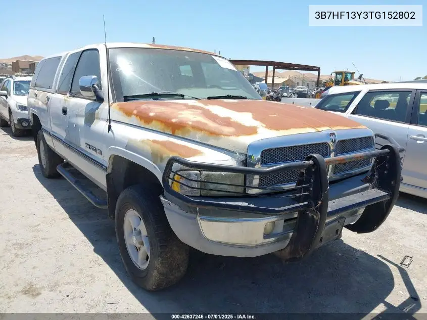 1996 Dodge Ram 1500 VIN: 3B7HF13Y3TG152802 Lot: 42637246