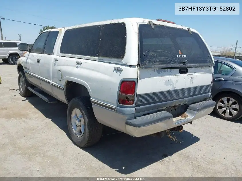 1996 Dodge Ram 1500 VIN: 3B7HF13Y3TG152802 Lot: 42637246