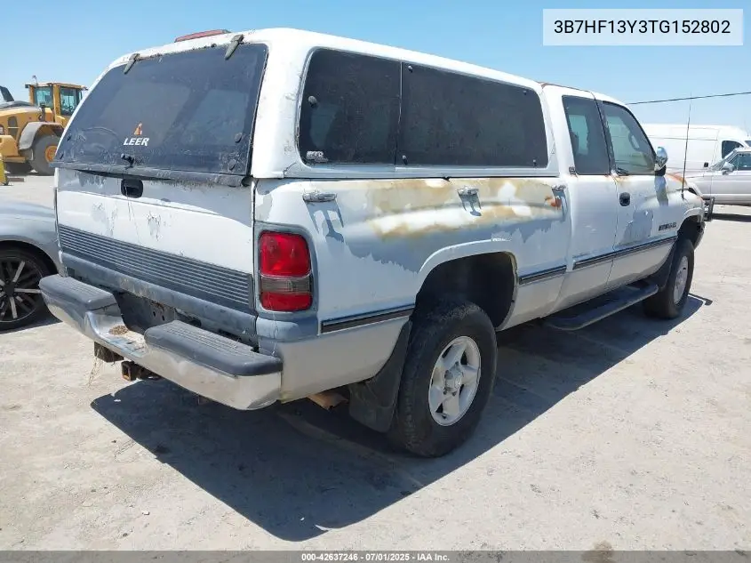 1996 Dodge Ram 1500 VIN: 3B7HF13Y3TG152802 Lot: 42637246