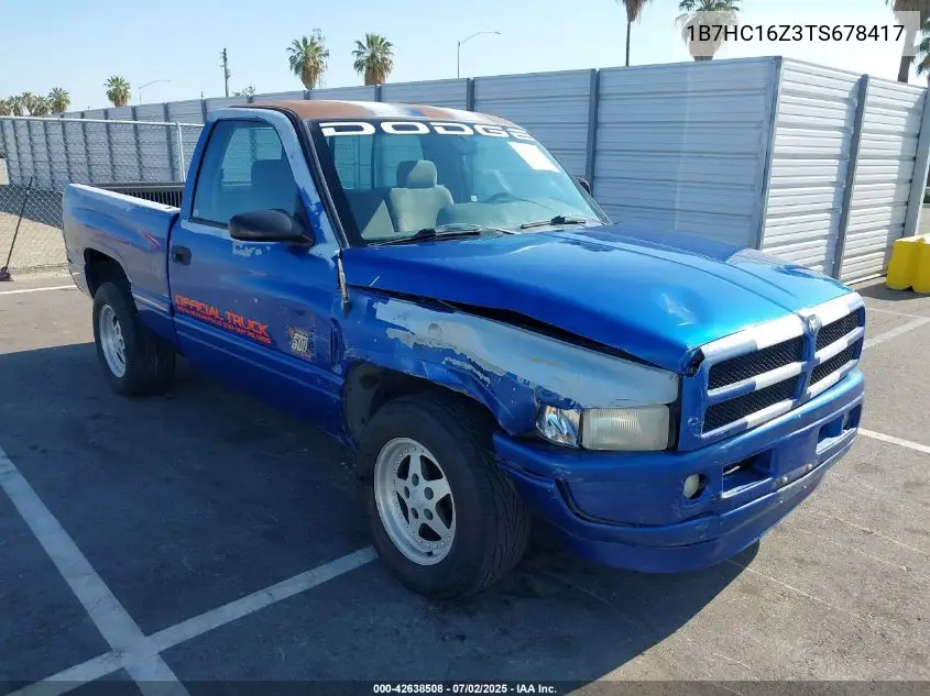 1996 Dodge Ram 1500 VIN: 1B7HC16Z3TS678417 Lot: 42638508