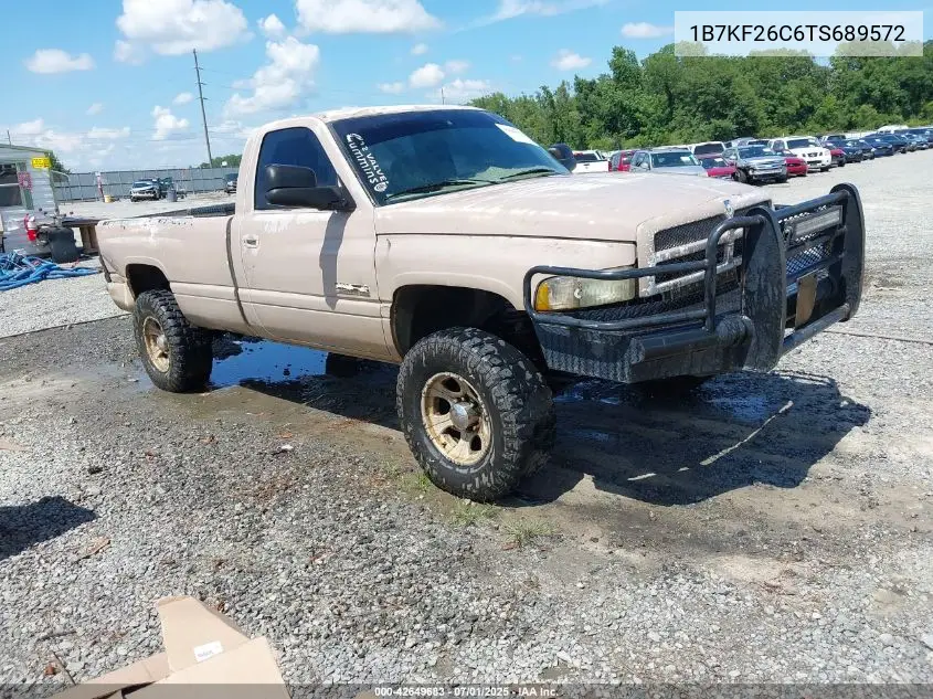 1996 Dodge Ram 2500 VIN: 1B7KF26C6TS689572 Lot: 42649683