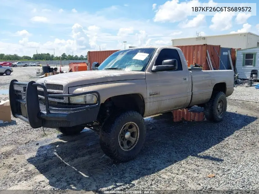 1996 Dodge Ram 2500 VIN: 1B7KF26C6TS689572 Lot: 42649683