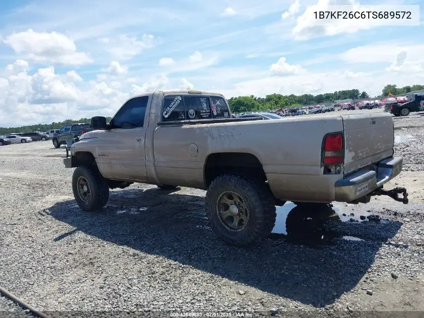 1996 Dodge Ram 2500 VIN: 1B7KF26C6TS689572 Lot: 42649683