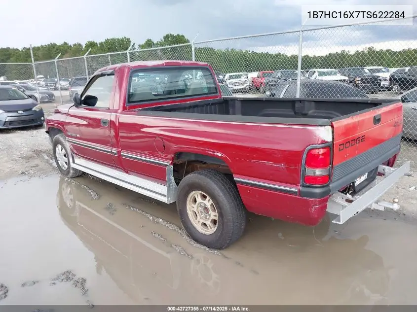 1996 Dodge Ram 1500 VIN: 1B7HC16X7TS622284 Lot: 42727355