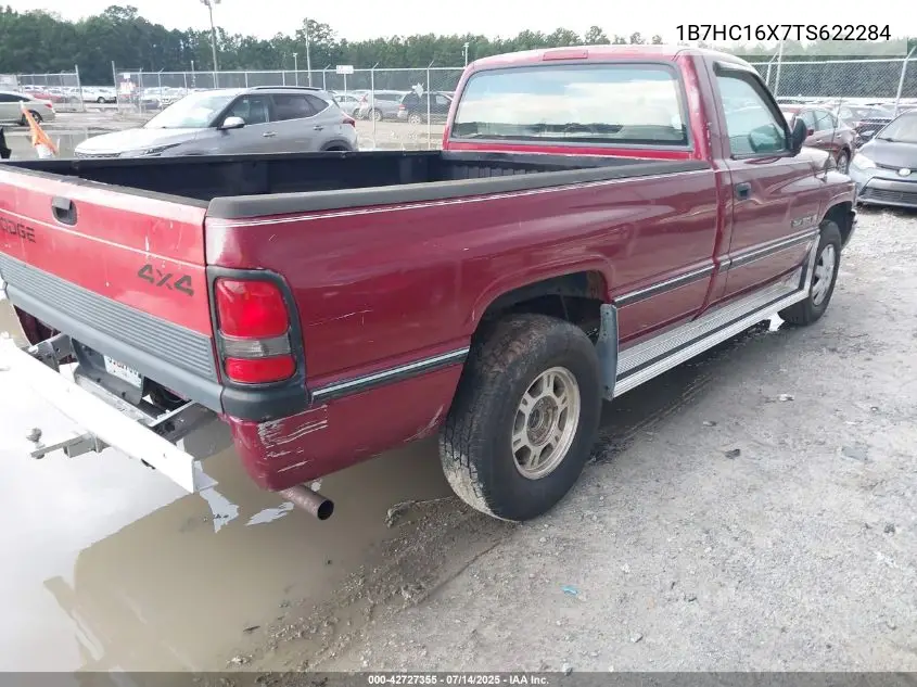1996 Dodge Ram 1500 VIN: 1B7HC16X7TS622284 Lot: 42727355