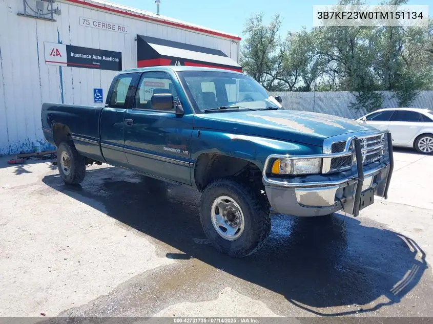 1996 Dodge Ram 2500 VIN: 3B7KF23W0TM151134 Lot: 42731735