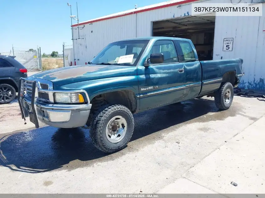 1996 Dodge Ram 2500 VIN: 3B7KF23W0TM151134 Lot: 42731735