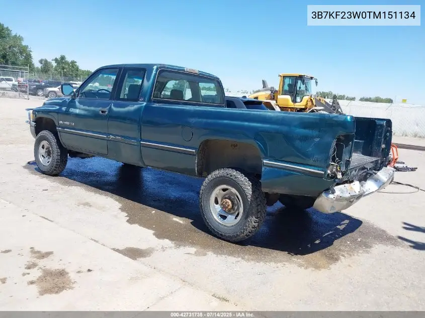 1996 Dodge Ram 2500 VIN: 3B7KF23W0TM151134 Lot: 42731735