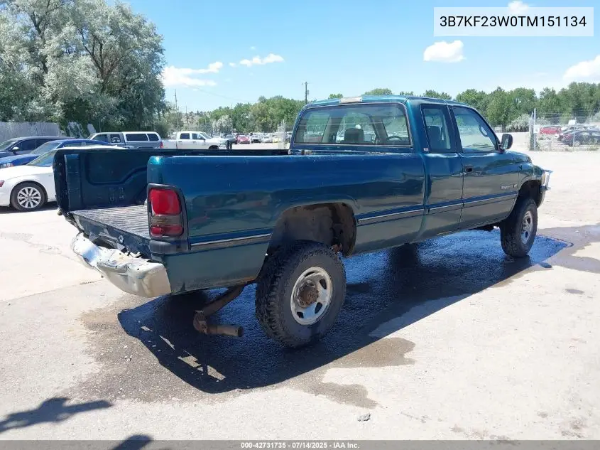 1996 Dodge Ram 2500 VIN: 3B7KF23W0TM151134 Lot: 42731735