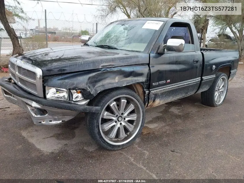 1996 Dodge Ram 1500 VIN: 1B7HC16Z3TS577281 Lot: 42737507