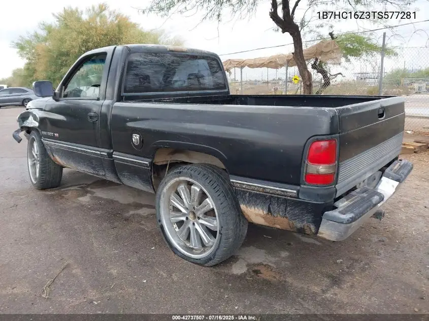 1996 Dodge Ram 1500 VIN: 1B7HC16Z3TS577281 Lot: 42737507
