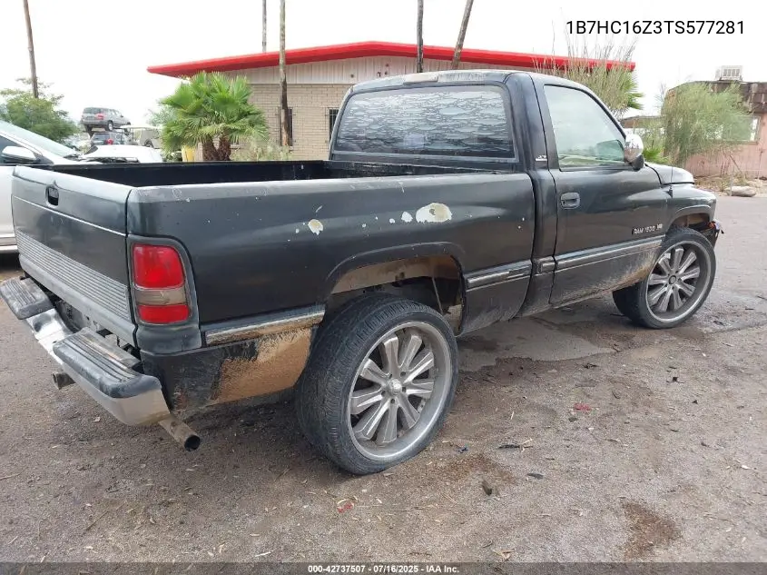 1996 Dodge Ram 1500 VIN: 1B7HC16Z3TS577281 Lot: 42737507