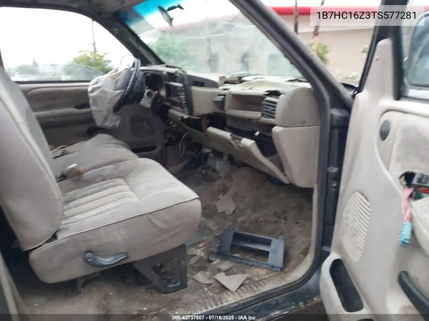 1996 Dodge Ram 1500 VIN: 1B7HC16Z3TS577281 Lot: 42737507
