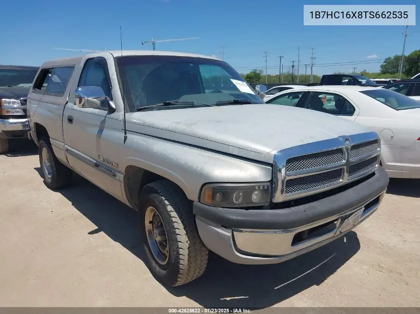 1996 Dodge Ram 1500 VIN: 1B7HC16X8TS662535 Lot: 42825622