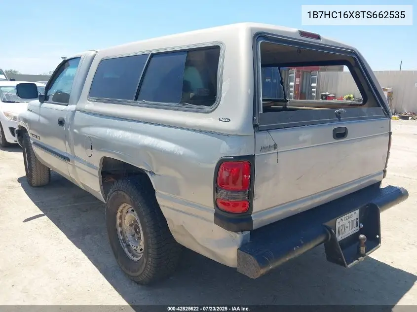 1996 Dodge Ram 1500 VIN: 1B7HC16X8TS662535 Lot: 42825622