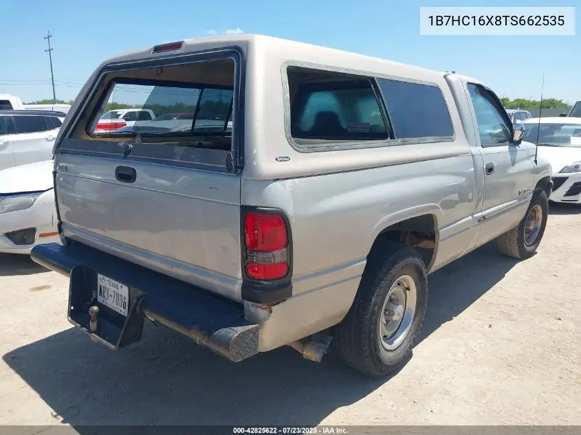1996 Dodge Ram 1500 VIN: 1B7HC16X8TS662535 Lot: 42825622
