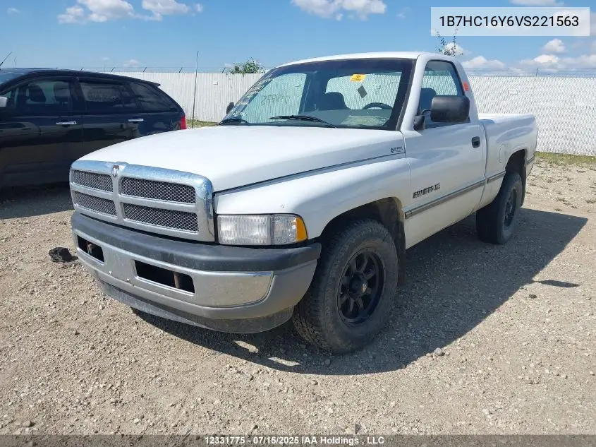 1997 Dodge Ram 1500 VIN: 1B7HC16Y6VS221563 Lot: 12331775