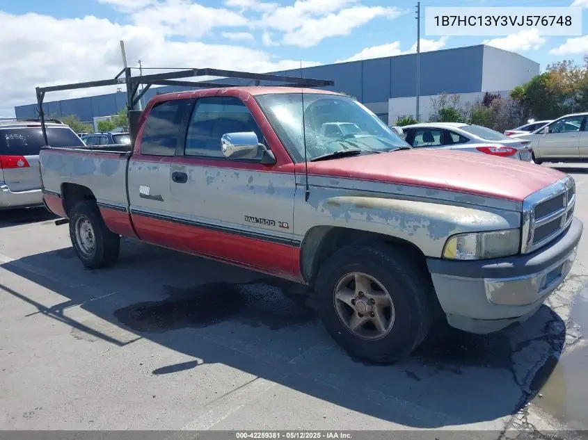 1997 Dodge Ram 1500 St VIN: 1B7HC13Y3VJ576748 Lot: 42259381