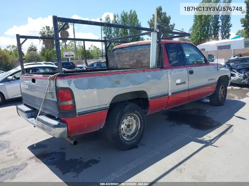 1997 Dodge Ram 1500 St VIN: 1B7HC13Y3VJ576748 Lot: 42259381
