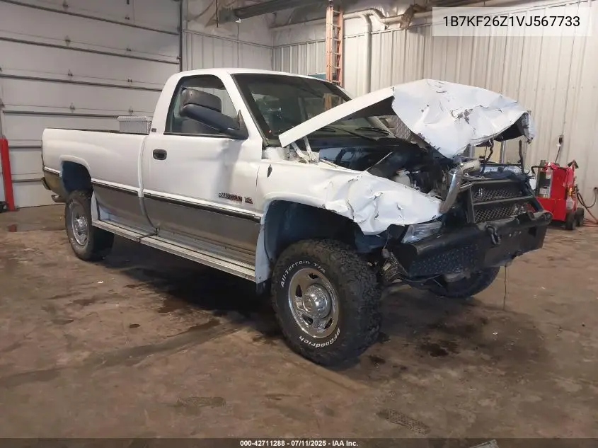1997 Dodge Ram 2500 Lt VIN: 1B7KF26Z1VJ567733 Lot: 42711288