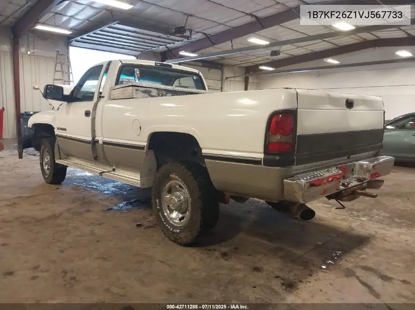 1997 Dodge Ram 2500 Lt VIN: 1B7KF26Z1VJ567733 Lot: 42711288